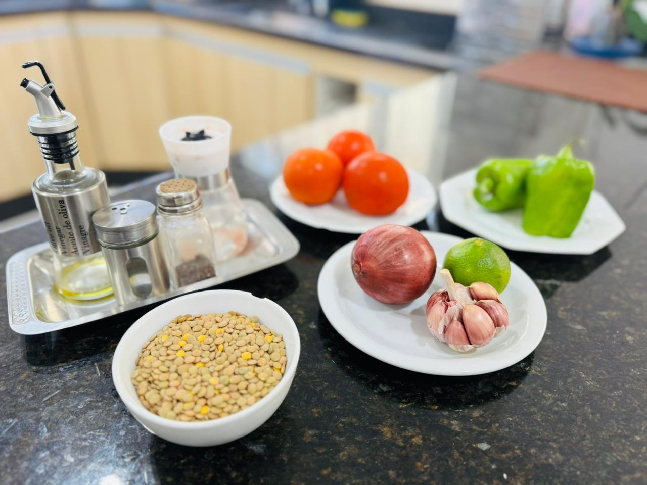 Vinagrete de lentilha ingredientes